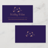 Website zur Hochzeit von Kupfer und Mitternachtsbl Visitenkarte (Vorne/Hinten)