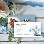 Website zur Hochzeit von Küstenschiffen und QR-Cod Begleitkarte
