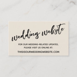 Website zur Hochzeit von lässigen Handschriften Begleitkarte