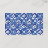 Website zur Hochzeit von modernen Blauen Mittelmee Begleitkarte (Rückseite)