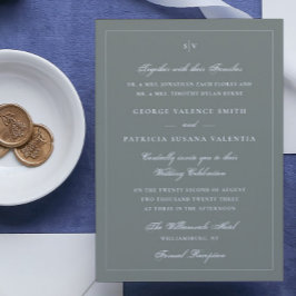 Website zur Hochzeit von Monogram, Gerahmt elegant Einladung