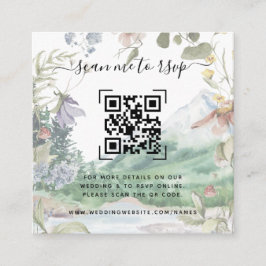 Website zur Hochzeit von Mountain Wildblume | QR-C Begleitkarte