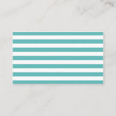 Website zur Hochzeit von Nautical Turquoise Stripe Begleitkarte (Rückseite)