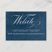 Website zur Hochzeit von Navy Blue und Terracotta Visitenkarte (Vorderseite)