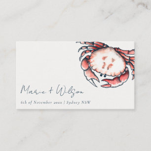Website zur Hochzeit von Red Navy Underwater Crab Platzkarte
