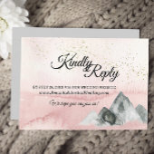 Website zur Hochzeit von Rosa Sunrise Mountain RSVP Karte