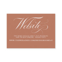 Website zur Hochzeit von Rost und Terracotta