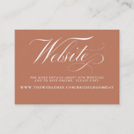 Website zur Hochzeit von Rost und Terracotta Visitenkarte