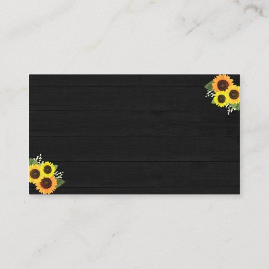 Website zur Hochzeit von Rustikal Country Black Su Begleitkarte (Rückseite)