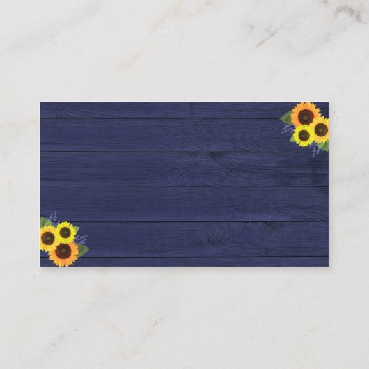 Website zur Hochzeit von Rustikal Country Navy mit Begleitkarte (Rückseite)