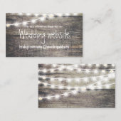 Website zur Hochzeit von rustikalem Holz und Strei Begleitkarte (Vorne/Hinten)