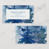 Website zur Hochzeit von rustikalen Bergwäldern Begleitkarte (Vorne/Hinten)