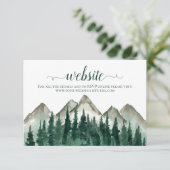 Website zur Hochzeit von Rustikalen Wasserfarben u Begleitkarte (Stehend Vorderseite)