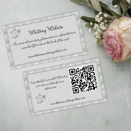 Website zur Hochzeit von Silver Church Bells Begleitkarte