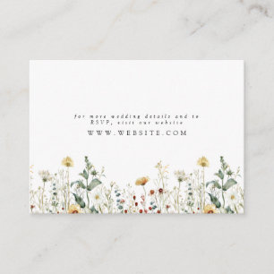 Website zur Hochzeit von Sommerfeldern in der Wild Begleitkarte