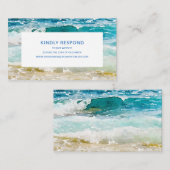 Website zur Hochzeit von tropischen Stränden UAWG Begleitkarte (Vorne/Hinten)