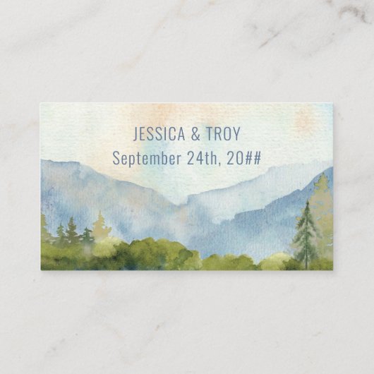 Website zur Hochzeit von UAWG QR Code Mountain Lak Begleitkarte (Rückseite)