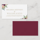 Website zur Hochzeit von Wasserfarben Begleitkarte (Vorne/Hinten)