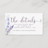 Website zur Hochzeit von Wasserfarben Begleitkarte (Vorderseite)