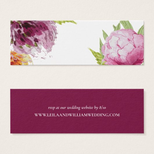 Website zur Hochzeit von Wasserfarben-Blumen-UAWG (Vorne & Hinten)
