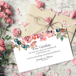 Website zur Hochzeit von Wasserfarben in der Liebe Begleitkarte