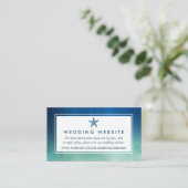 Website zur Hochzeit von Watercolor Ocean Starfish Begleitkarte (Stehend Vorderseite)