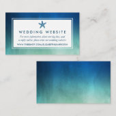 Website zur Hochzeit von Watercolor Ocean Starfish Begleitkarte (Vorne/Hinten)