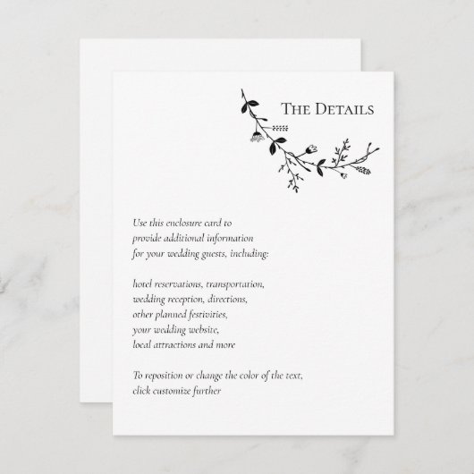 Website zur Hochzeit von Weinstöcken, UAWG, die De Begleitkarte (Vorne/Hinten)