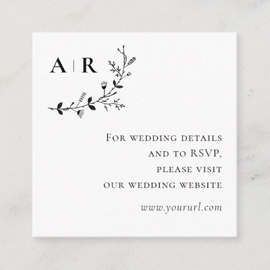 Website zur Hochzeit von Weinstöcken, UAWG, die De Begleitkarte (Vorderseite)