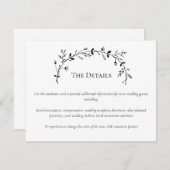 Website zur Hochzeit von Weinstöcken, UAWG, die De Begleitkarte (Vorne/Hinten)