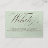 Website zur Hochzeit von weißen Blumenblättern Begleitkarte (Vorderseite)