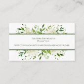 Website zur Hochzeit von White Hydrangea Floral Wa Begleitkarte (Vorderseite)