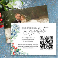 Website zur Hochzeit von Winter Holly Berries