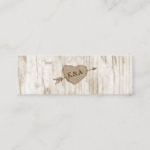 Website zur Hochzeitskollektion "Carved Heart Tree Mini Visitenkarte (Rückseite)