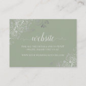 Website zur Hochzeitsstimmung auf der Seite "Sage  Begleitkarte (Vorderseite)