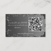 Website zur Hochzeitsszenierung in klassischem Dun Begleitkarte (Rückseite)