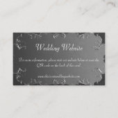 Website zur Hochzeitsszenierung in klassischem Dun Begleitkarte (Vorderseite)