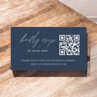 Website zur Hochzeitsszenierung von Navy Blue QR C