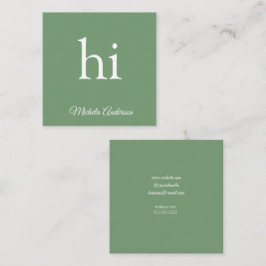 Website zur Kontaktaufnahme mit Namen hinzufügen Quadratische Visitenkarte