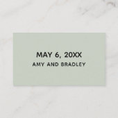 Website zur lässigen Handschrift Grüne Hochzeit Begleitkarte (Rückseite)