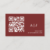 Website zur Minimalistischen Hochzeit in Burgund Begleitkarte (Rückseite)