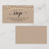 Website zur Online-UAWG von String Lights Kraft Begleitkarte (Vorne/Hinten)