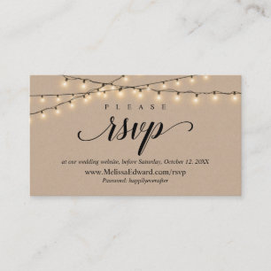 Website zur Online-UAWG von String Lights Kraft Begleitkarte