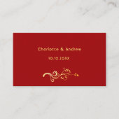 Website zur Reaktion auf Hochzeiten von Rotgold QR Begleitkarte (Vorderseite)