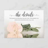 Website zur Rose von Hochzeiten von Peach Begleitkarte (Vorderseite)