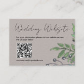 Website zur rustikalen botanischen Schiefergrauen Begleitkarte (Vorderseite)