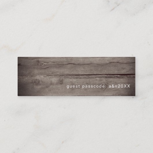 Website zur rustikalen UAWG Hochzeit | Mini-Karten Mini Visitenkarte (Rückseite)