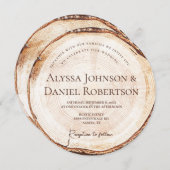 Website zur rustikalen Wedding Wood Cut QR Einladung (Vorne/Hinten)