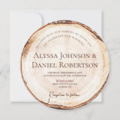 Website zur rustikalen Wedding Wood Cut QR Einladung (Vorderseite)