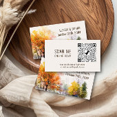 Website zur UAWG QR Code Woodsy-Hochzeit im Herbst Begleitkarte